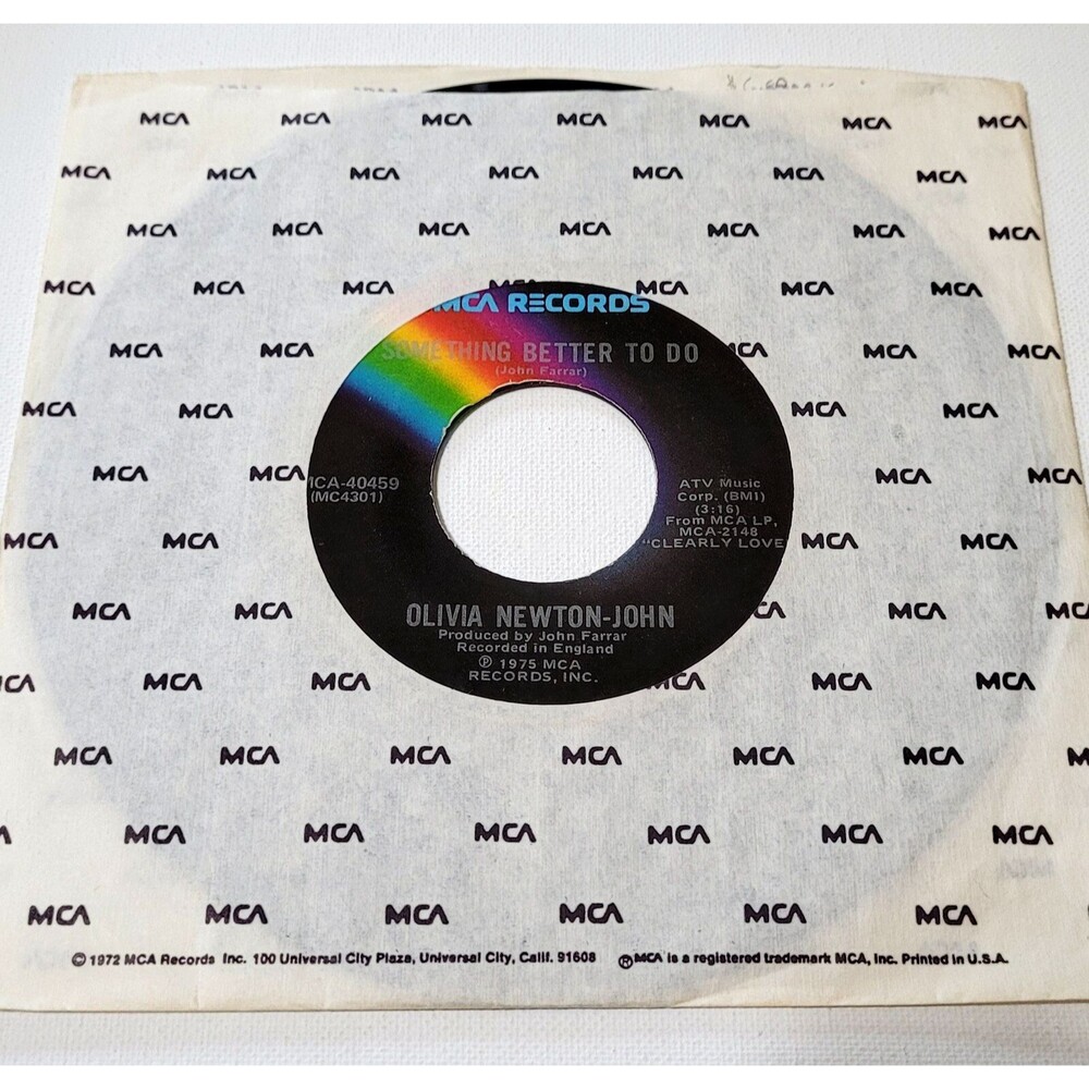 Olivia Newton-John ‎- Something Better To Do/He's My Rock - MCA 45 RPM 7" Vinyl